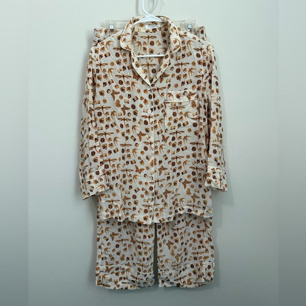 Equipment Henri Gem Silk Shirt Pant Pajama Set 100% Silk